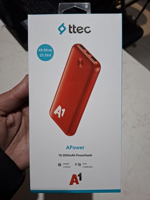 ЧИСТО НОВА ! Външна батерия / PowerBank "T-TEC" (10000mAh)