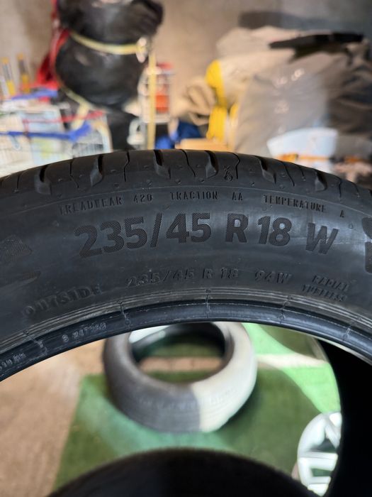 4 Anvelope Continental EcoContact 6 235/45 R18 94W – DOT 2020 – Vară – 80% profil