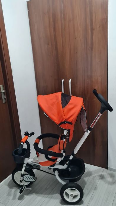 Tricicleta multifunctionala pliabila Wunderkid Trix, Portocaliu