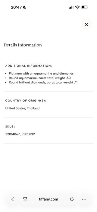 колье Tiffany Soleste