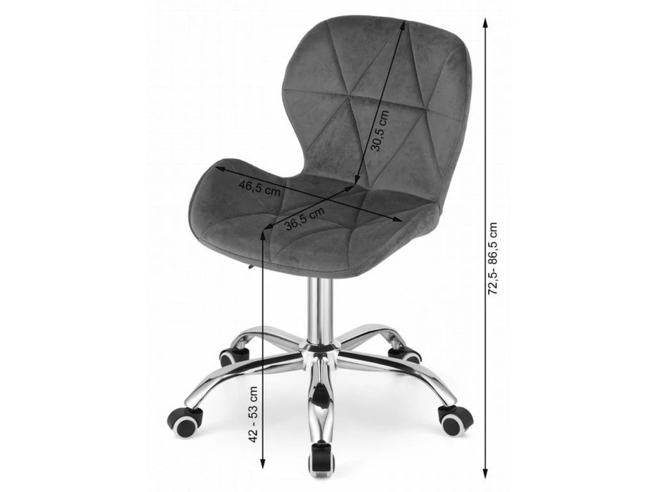 Scaun de birou AVOLA VELVET negru