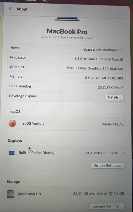 Macbook Pro 2017