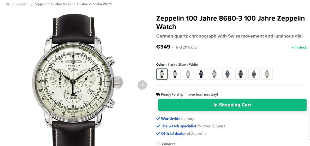 Zeppelin – 100 Years Gents’ Watch