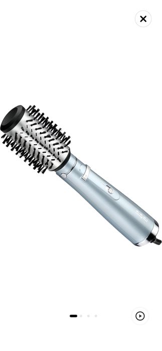 Perie rotativa BaByliss Hydro Fusion Big Hair AS773E, 700W, Tehnologie Ionica cu Plasma, 2 viteze, 2 trepte de temparatura, Bleu