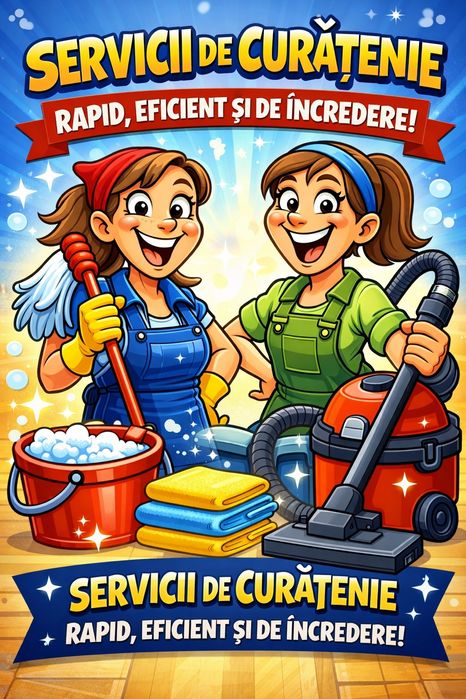 Servicii de curățenie-RAPID,EFICIENT ȘI DE ÎNCREDERE