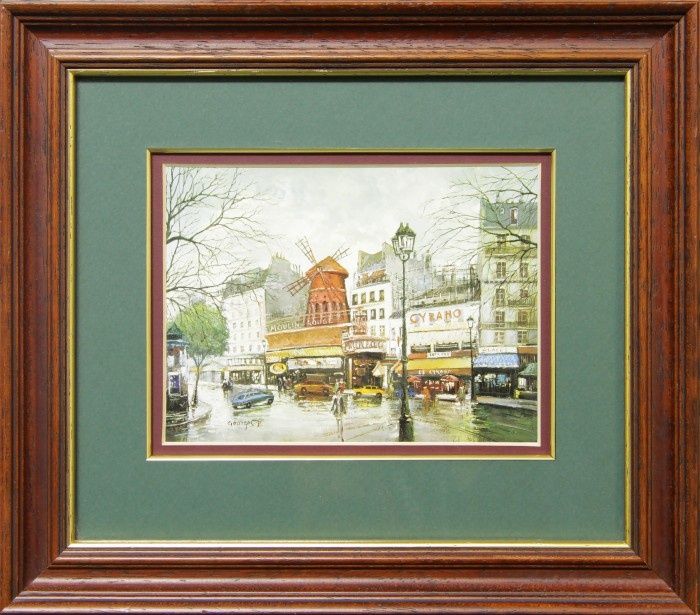 Картина вышивка в  деревянной раме