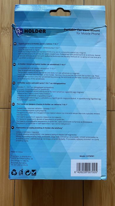Suport auto pentru tableta 7-10.1", Negru