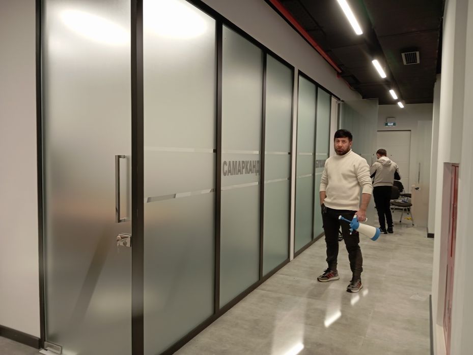 Декоративная пленка матовая туманка для офиса и здание 24/7