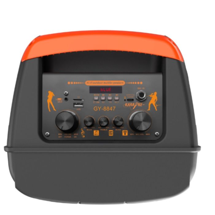 Bluetooth Тонколона , Led осветление, 2 х 8 инча ,Микрофон