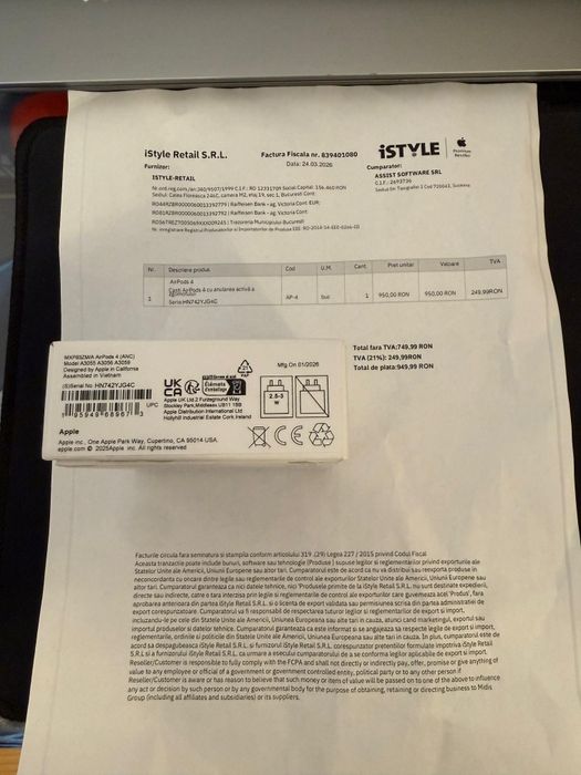 Airpods 4 2024 cu modul Anc