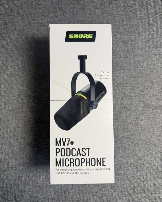 Shure MV7+ Podcast Microphone (USB-C + XLR)