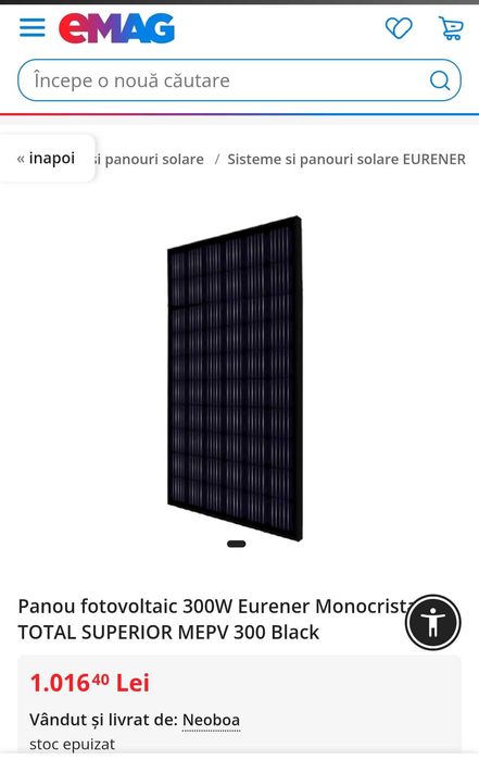 10 panouri Eurener300 - 3KW NOI