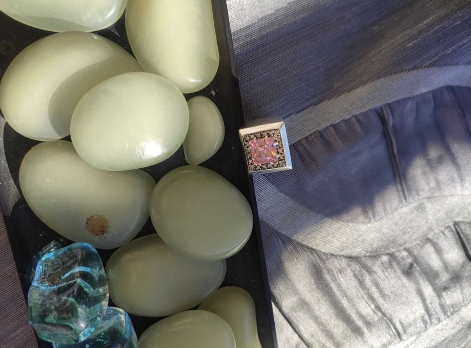 Красив сребърен пръстен с РОЗОВ АМЕТИСТ!