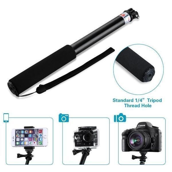 Монопод (селфи стик) клас 5 за gopro и смартфони, 98см, Алуминий
