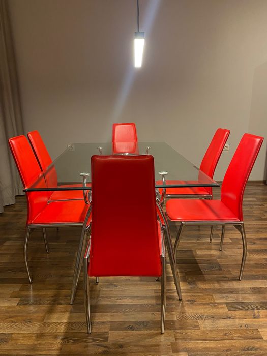 Трапезна маса и столове - 150x90x75 cm