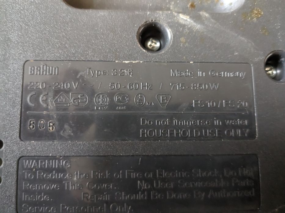 Пароварка Braun Fs20