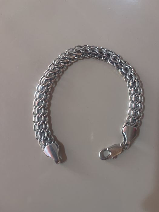 Браслет мужской серебро