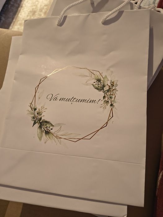 Vând pungi marturii 24 buc ,50 Ron toate,,marimea 26×20 cm