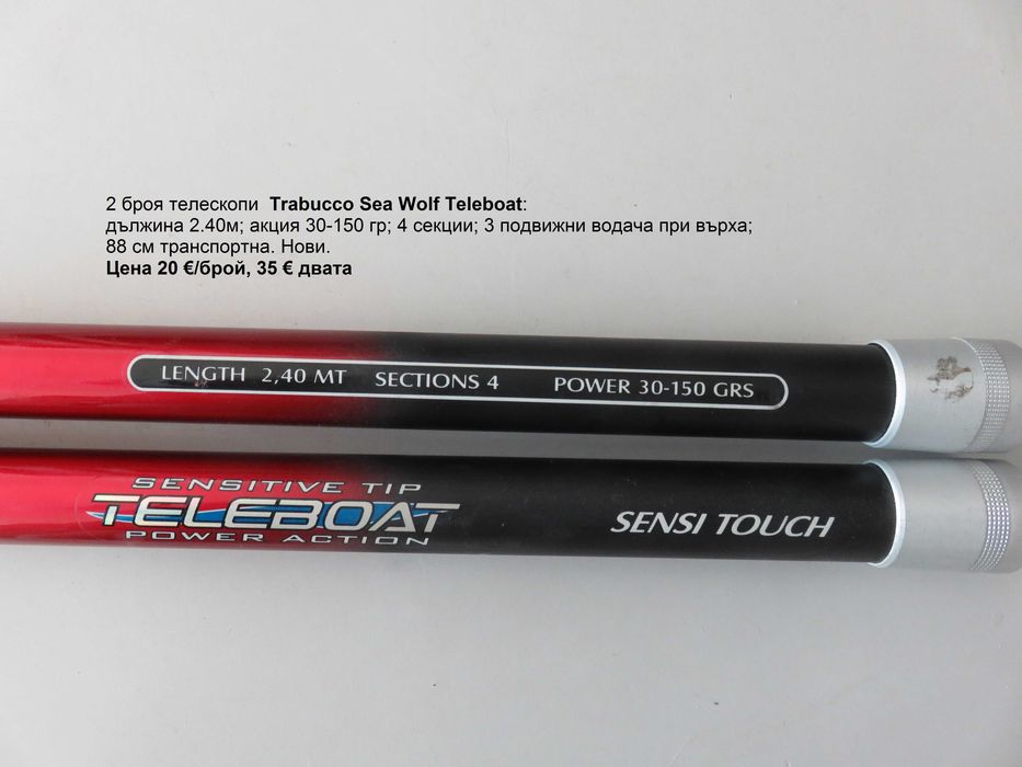 Въдица BALZER Edition IM-12 Sbiro 55 и телескопи с водачи Abu Garcia, Trabucco и Filstar