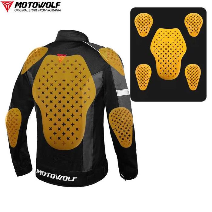 Geaca moto protecti umeri/coate/spate waterproof Oxford contine mesada