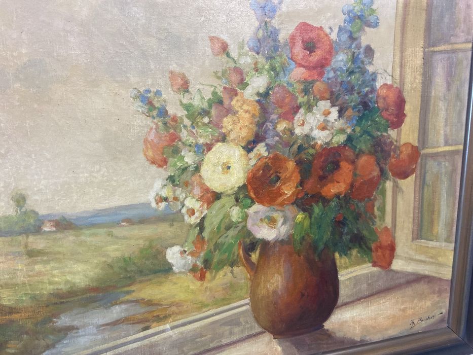 Tablou - ulei pe panza ,80/ 65 cm int .