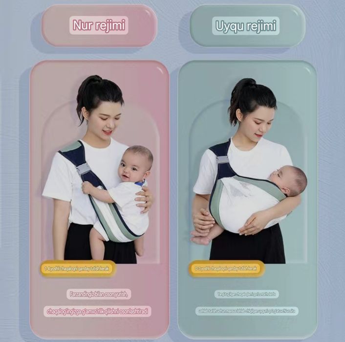 Chaqaloqlar uchun yelkamga sumka