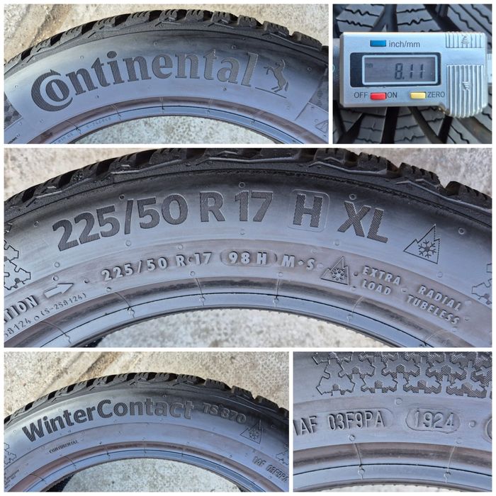 O bucată 225/50 R17 M+S iarnă - una Continental