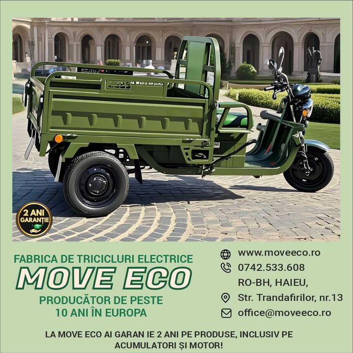 Triciclu omologat direct de la producator/ MoveEco/ rate fara dobanda
