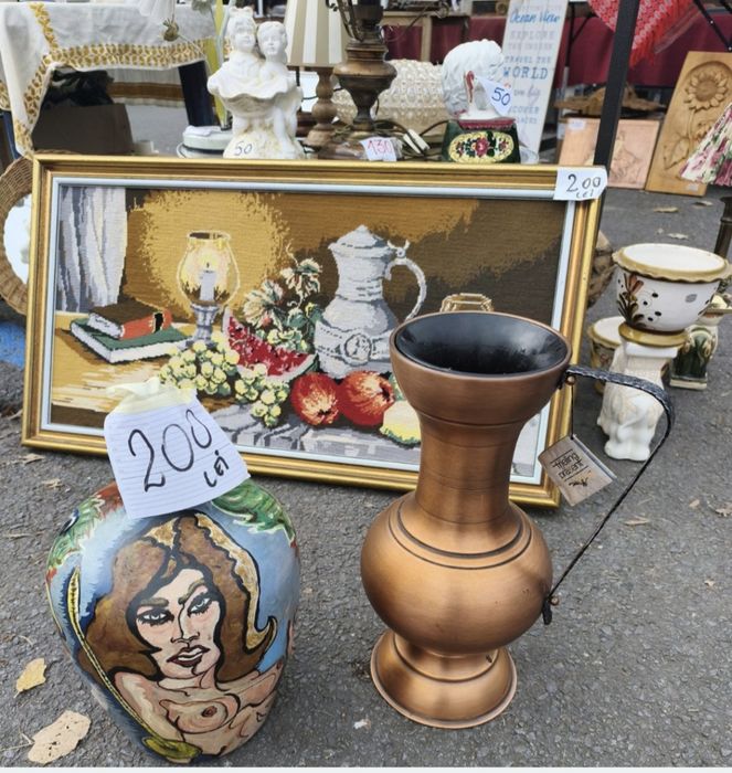 Damigeană sticlă pictată