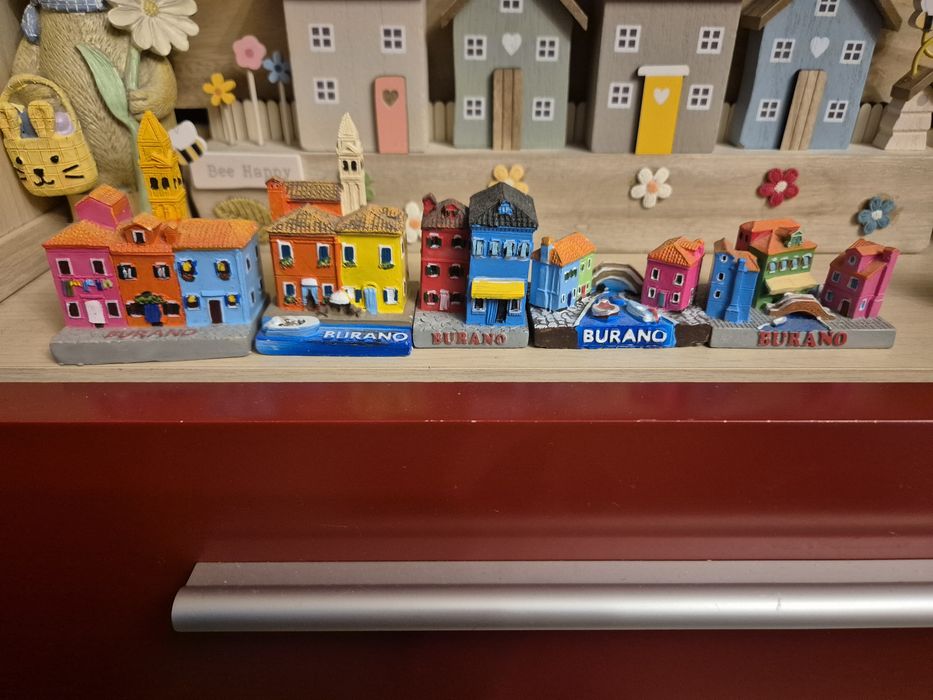 Casute miniatura, Burano(Venetia)-5buc