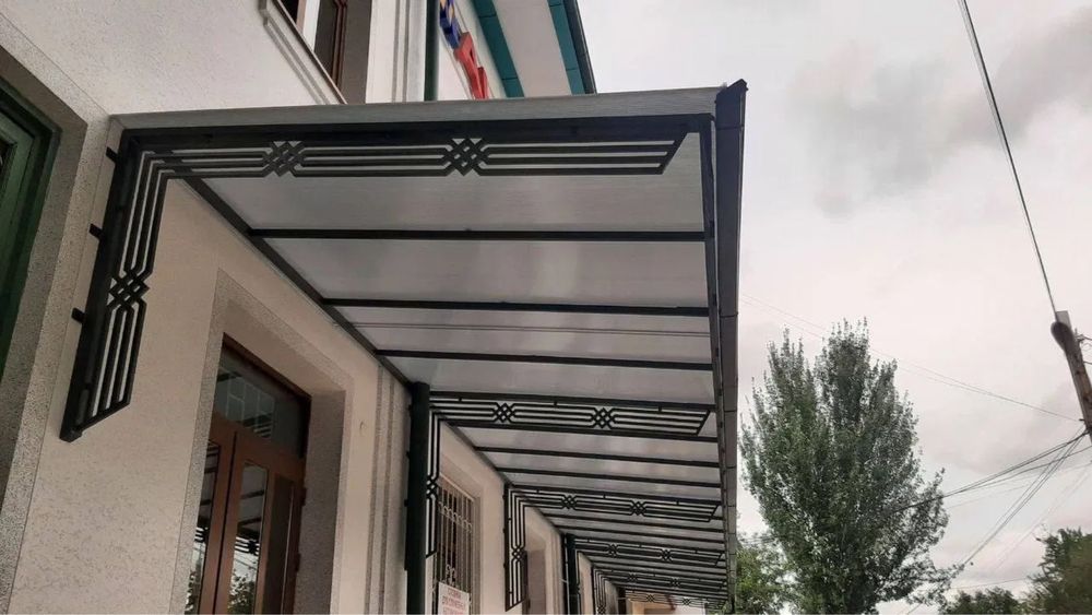 Навес,перила,дарвоза