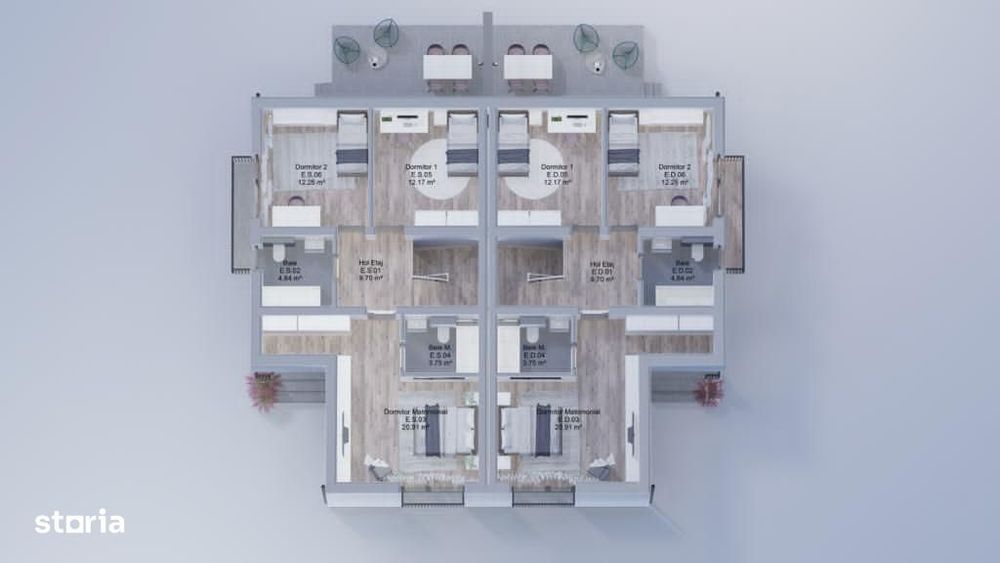 Case tip duplex str Bucegi, Campina