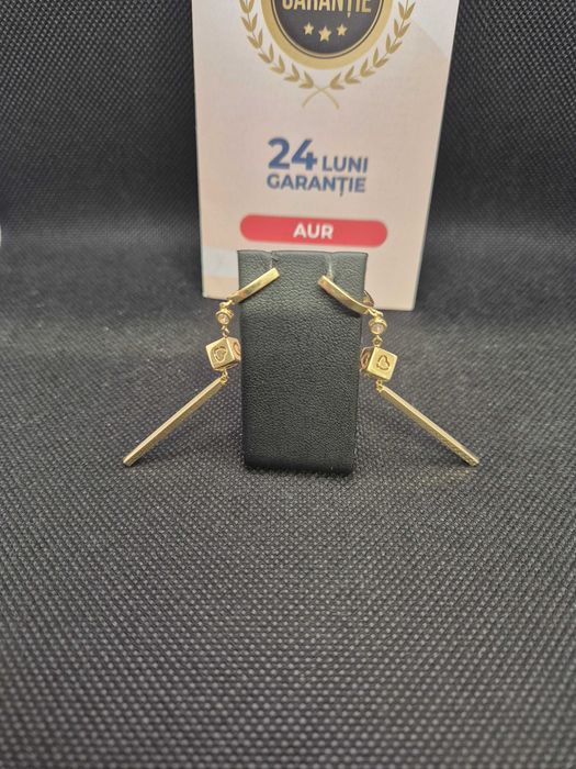 Cercei aur 14K 4.23g (49698.4 Ag11 Piata Nicolina) Garantie 2 ani!