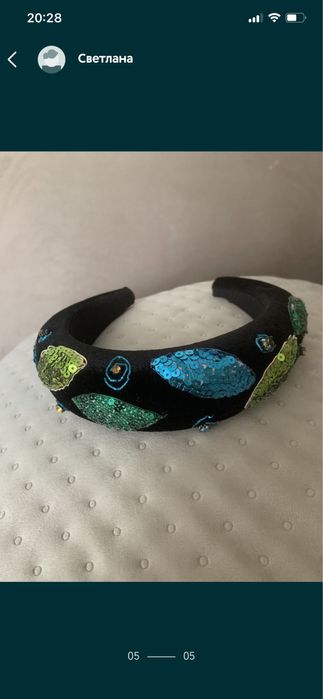 Ободки для   волос, новые.