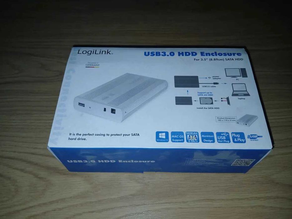 LogiLink UA0107A кутия за твърд диск 3.5" SATA, USB 3.0 (НОВА)