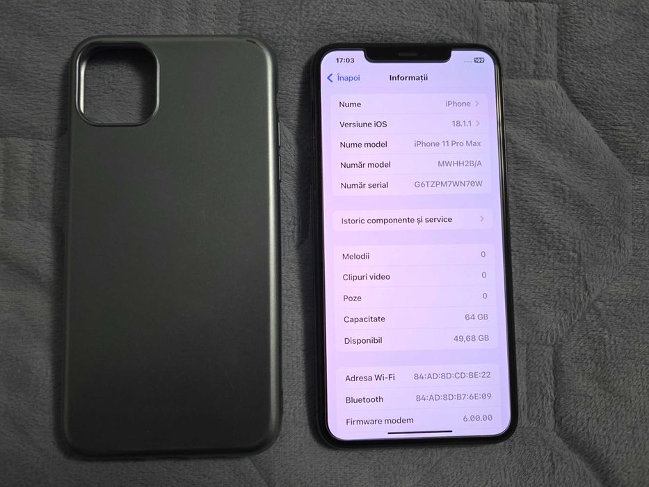 iPhone 11 Pro Max, Midnight Green, 64GB, stare baterie 100%