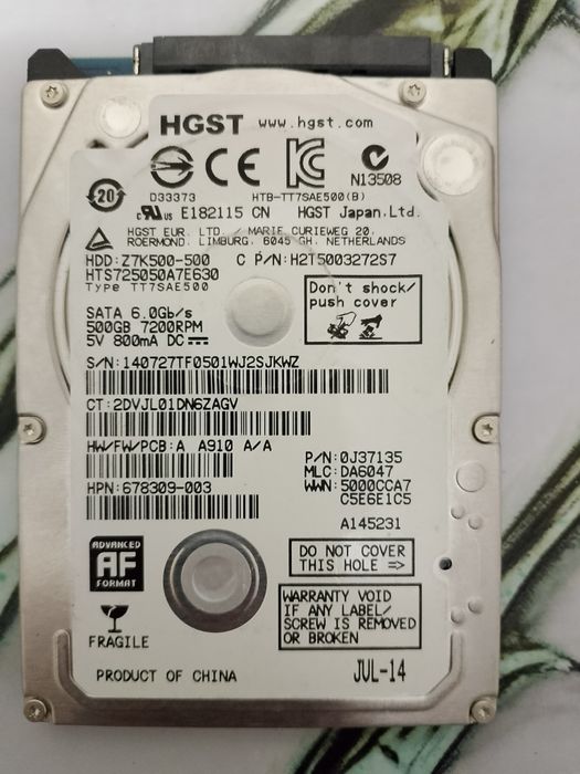 Жёсткие диски HDD 250GB—1TB