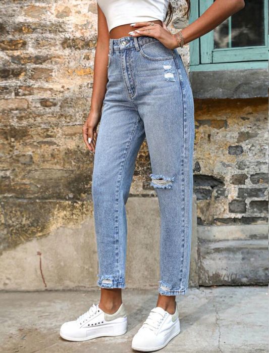 Дънки тип mom fit