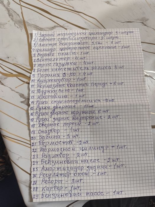 Запчасти на Газель и Старекс