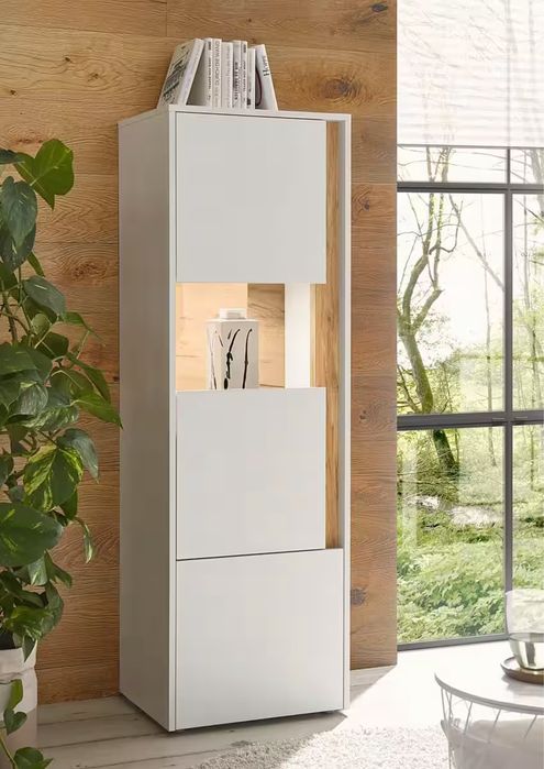 Vitrina Giron , Alb , 50 cm