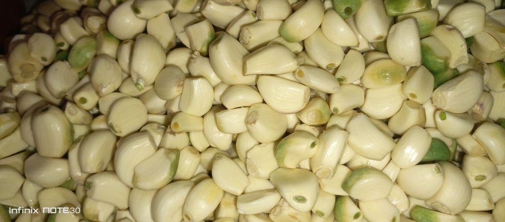 Очишенный чеснок