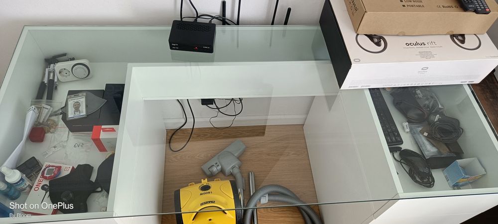 Birou cu sticla , din 3 piese gaming office