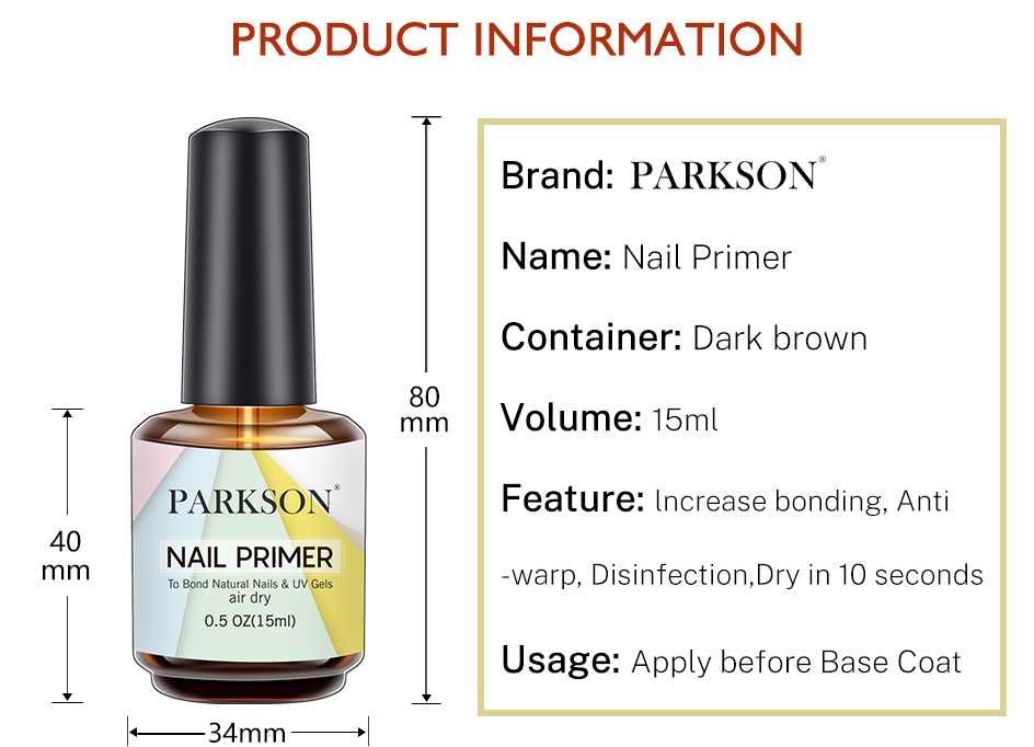 Професионален обезмаслител, дехидратор Parkson/Nail Primer 15ml
