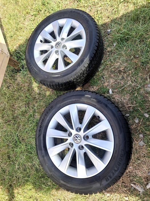 Оригинални алуминиеви джанти VW/SEAT 6.5Jx16 ET46 + зимни гуми