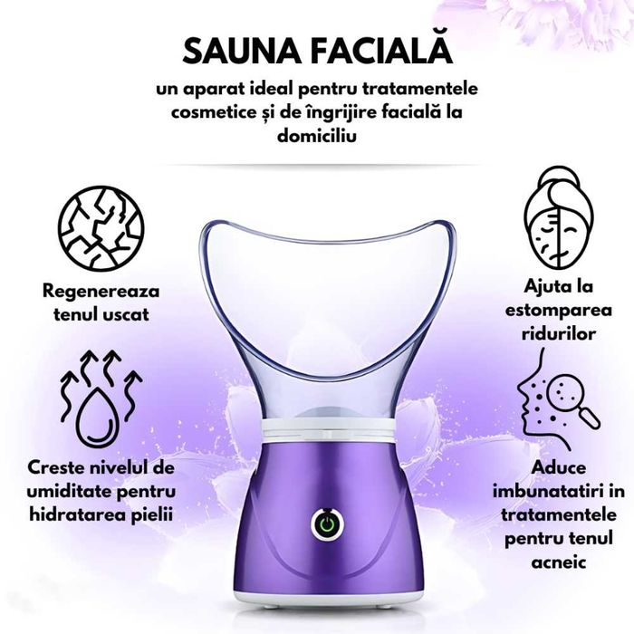 Sauna faciala, detasabila pentru deschierea si hidratarea porilor