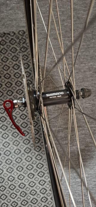 Set roți 28" Alexrims G6000 + butuci Shimano + casetă HG50 8 viteze + disc