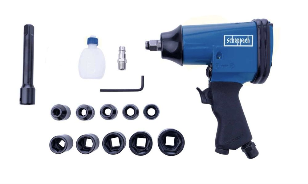Комплект пневматичен гайковерт с вложки и аксесоари 1/2“ Scheppach