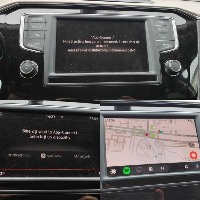 Activare CarPlay Android Auto Audi A6 VW Passat Golf Waze AppConnect