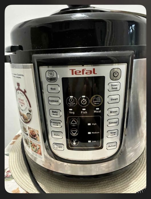 Уред за готвене под налягане Тефал Tefal One Pot 1200W Черен