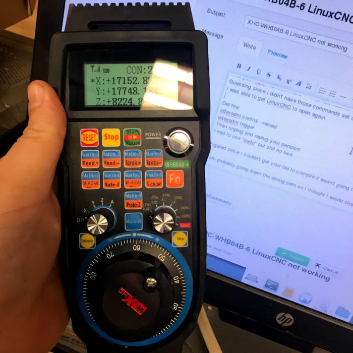 Controller telecomanda wireless HXC MPG CNC Mach3